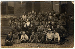 Group portrait of children and teachers in a Jewish school in Poland [possibly the Jewish Gymnasium in Mlawa].