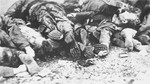 SS guards executed by American troops during the liberation of the camp.