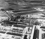 Aerial view of the Dachau concentration camp.