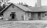 The new crematorium in Dachau, which was completed in May 1944.