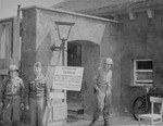 American soldiers in the Dachau concentration camp.