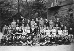 Class photograph of the second grade at the Jewish Boys' Orphanage School of Budapest (Zsido Fiu Arvahaz), a Jewish primary school attended by both orphaned and non-orphaned children.