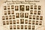 Class photograph of the rabbinical students at the Goldziher Ignac Theologiai Egyesulet (rabbinical seminary), 1931-32.