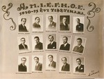 Portraits of the leaders of the Association of Hungarian Israelite University Students (Magyar Izraelita Foiskolai Hallgatok Orszagos Egyesulete).