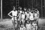 Group photograph taken at an orphanage for Jewish children in Verneuil.