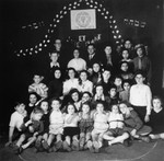 Group portrait at an OSE Home for  DP children  in Draveil.