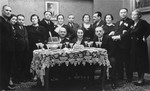 Group portrait of prominent Jewish lawyers and businessmen at a reception at the Yasharoff residence in Sofia.