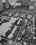 The opening of the proceedings at the International Military Tribunal of war criminals at Nuremberg.