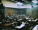A member of the Russian delegation addresses the court at the International Military Tribunal trial of war criminals at Nuremberg.
