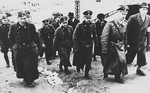 Heinrich Himmler inspects the Flossenbuerg concentration camp.