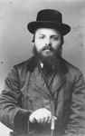 Studio portrait of Rabbi Heschil Gottesman of Drohobycz.