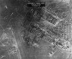 An aerial reconnaissance photograph showing Auschwitz I.