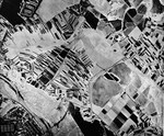 An aerial reconnaissance photograph of the Auschwitz area showing a portion of Auschwitz I.