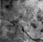 An aerial reconnaissance photograph showing Auschwitz II (Birkenau).