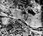 An aerial reconnaissance photograph of  Auschwitz I showing the administrative and living areas.