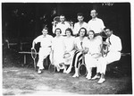 Group portrait of young Jewish and non-Jewish members of a tennis club in Ludbreg, Croatia.