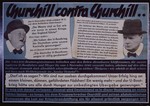 Nazi propaganda poster entitled, "Churchill contra Churchill," issued by the "Parole der Woche," a wall newspaper (Wandzeitung) published by the National Socialist Party propaganda office in Munich.