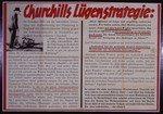 Nazi propaganda poster entitled, "Churchills Lugenstrategie," issued by the "Parole der Woche," a wall newspaper (Wandzeitung) published by the National Socialist Party propaganda office in Munich.
