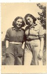 Portrait of two teenage sisters in the Westerbork transit camp.