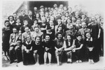 Faculty and students in the Jewish high school in Czestochowa.