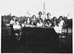 Group portrait of members of the children's committee of the Jewish Zugob school, sponsored by the Jewish Artisan Association.