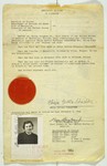 Affidavit in lieu of passport issued to Jewish refugee Chaja Schachter by Hiram Bingham, Vice Consul at the US consulate in Marseilles.