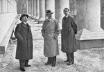 Hitler views the progress on the construction of the House of German Art in Munich with the architects Professor Gall (left) and Albert Speer (right).