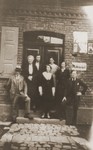 The Stern family in front of Rosa Stern's grocery store in Willebadessen.