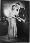 Wedding portrait of Andre Marx and Henny Petranek.