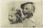 Portrait of two Jewish children who perished in the Holocaust.