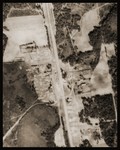 An aerial photo of the Sobibor area of Poland showing the camp and its immediate surroundings.