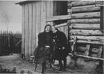 Portrait of two members of the Mikolaevsky family at their dacha in the village of Strelna, a suburb of St.