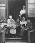 Portrait of the Mikolaevsky family at their dacha in the village of Strelna, a suburb of St.