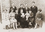 Portrait of the extended Kupfermann family in Budapest.