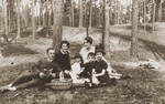 A Jewish family on a picnic in the woods near Riga.