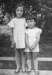 Portrait of two little Jewish girls in the town of Somiliske.