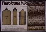 Nazi propaganda poster entitled, "Plutokratie in Reinkultur,"  issued by the "Parole der Woche," a wall newspaper (Wandzeitung) published by the National Socialist Party propaganda office in Munich.