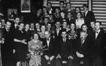 Group portrait of the faculty and graduating class of the Jewish private high school in Drohobycz.