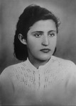 Portrait of a young Jewish woman in the Czeladz ghetto.