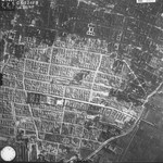 An aerial photograph showing the destruction of the Warsaw Ghetto after the uprising.