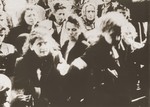 Jews on the platform during a deportation from the Warsaw ghetto.