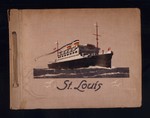 Cover of a photo album belonging to MS St. Louis passenger Fritz Buff featuring an image of the ship.
