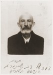 ID photo of Menahem Sheinberg taken in the Nowy Sacz ghetto.
