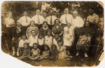 Group portrait of an extended Jewish family in Poland in the 1930s of whom only six survived.