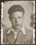 Portrait of Welek Luksenburg.

The Polish caption on the reverse reads: "after the deportation of my parents August 12, 1942".