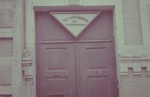 Entrance to the offices of the Stadtkommissar in the Lodz ghetto.