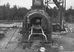 Crematorium oven at Bergen-Belsen after the liberation of the camp.