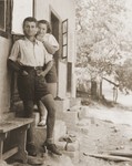 Sehava and Menachem, two Serbian-Jewish youths who befriended members of the Kladovo transport.