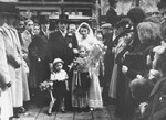 The wedding of Salomon Schrijver and  Flora Mendels in the Jewish quarter of Amsterdam.
