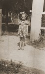 Portrait of Rivka Tuchsznajder as a hidden child in Savoie, France.